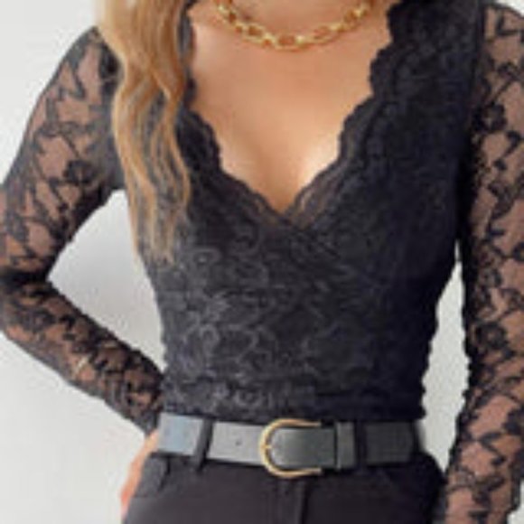 Tops - Black Lace Shirt